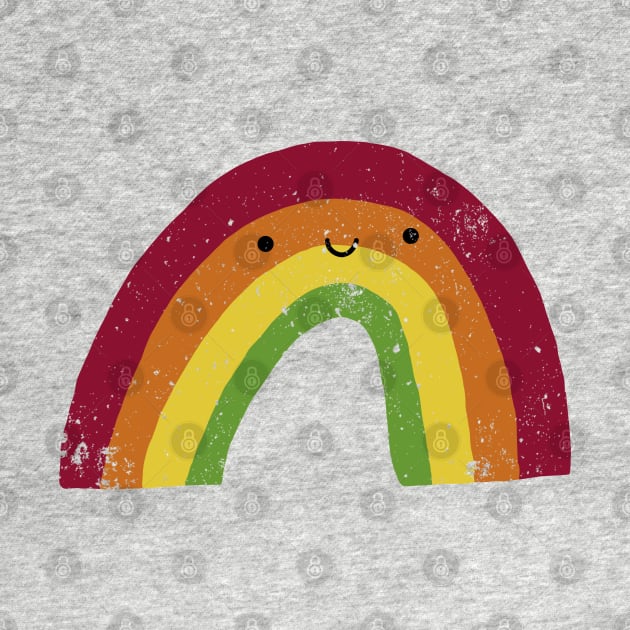 Happy Little Rainbow (retro) by designminds1